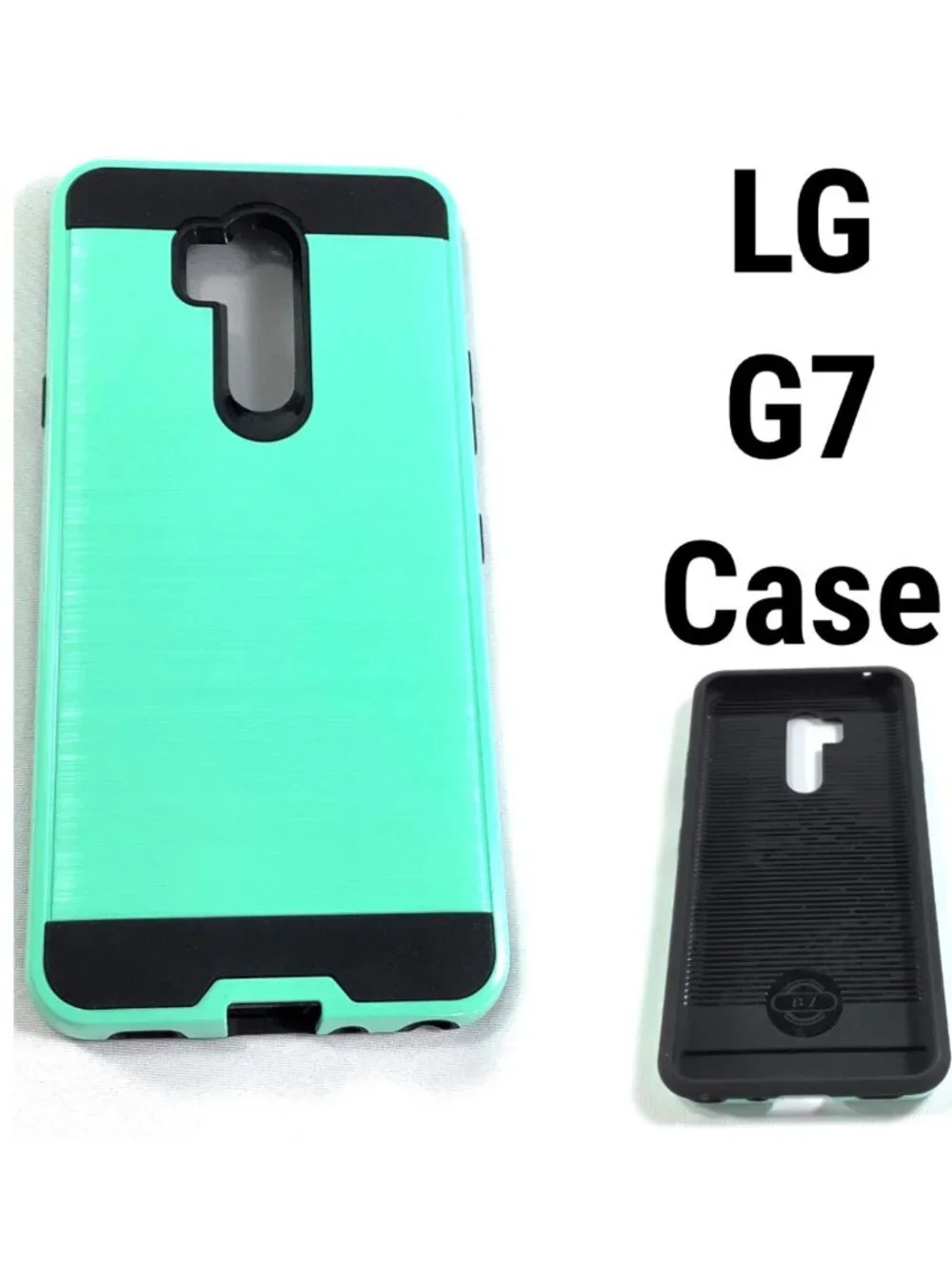 NEW LG G7 Rugged Case Heavy Duty Armor Phone Cover Mint Green Black Clear Screen